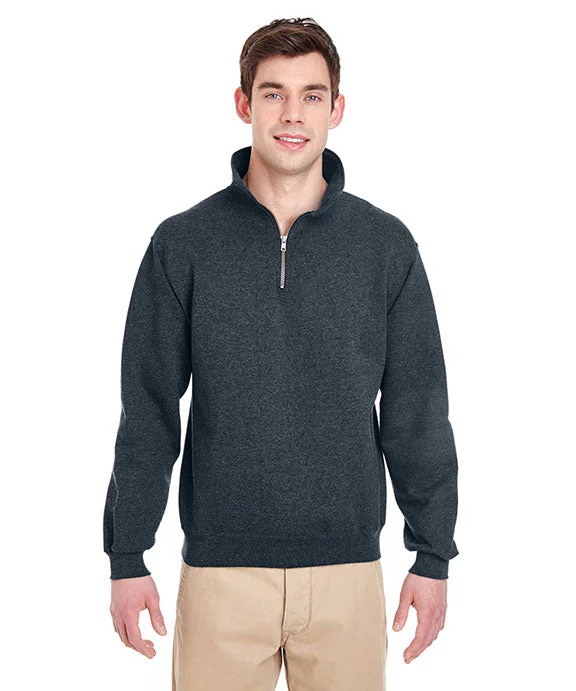 4528 - Jerzees Adult Super Sweats® NuBlend® Fleece Quarter-Zip Pullover | Black Heather