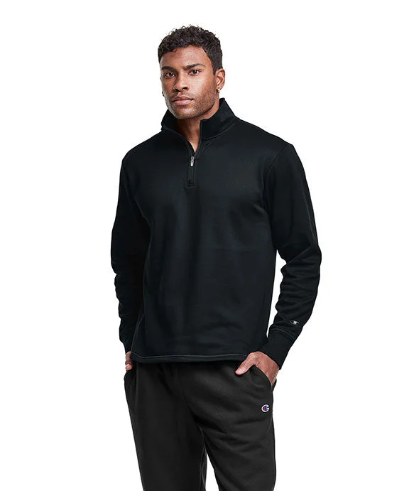 CHP190 - Champion Unisex Gameday Quarter-Zip Sweatshirt | Black