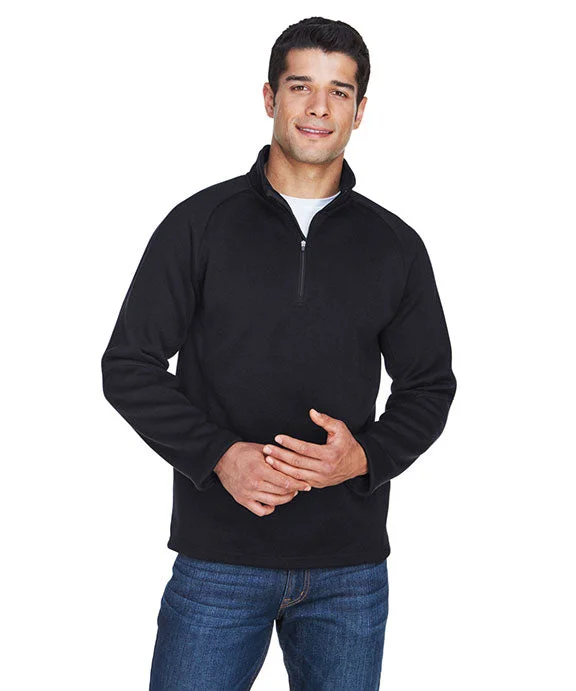 DG792 - Devon & Jones Adult Bristol Sweater Fleece Quarter-Zip | Black