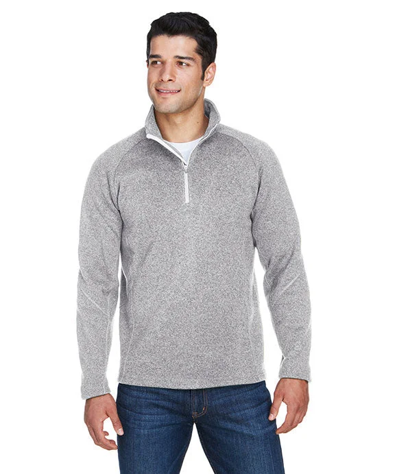 DG792 - Devon & Jones Adult Bristol Sweater Fleece Quarter-Zip | Grey Heather