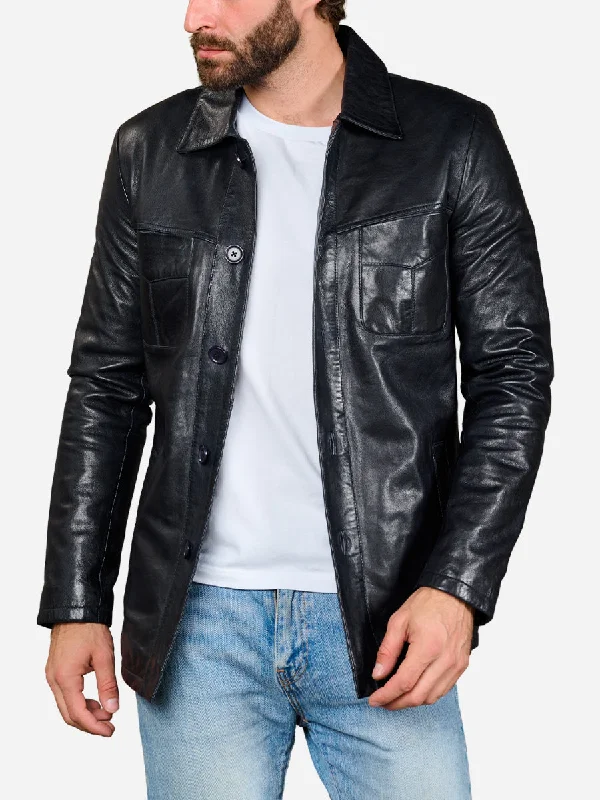 Daniel Sheepskin Vintage Black Leather Jacket