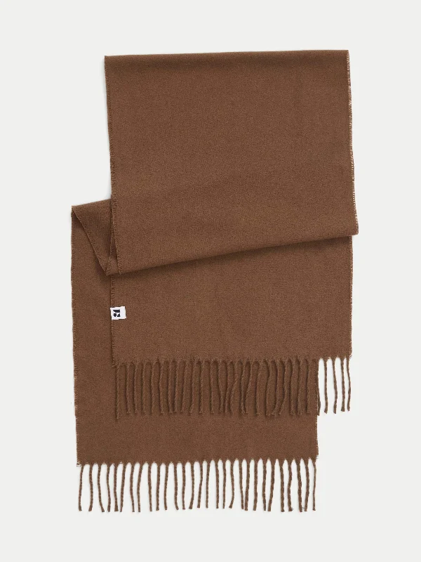 The Solid Scarf in Medium Brown