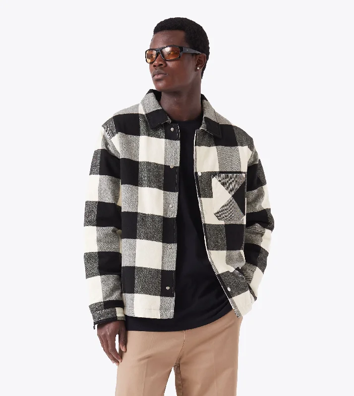 Hike Plaid Overshirt Black/Vintage White