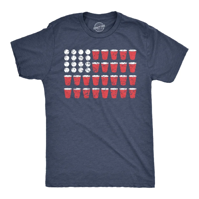 Beer Pong Flag Men's T Shirt